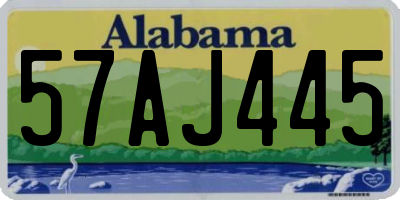 AL license plate 57AJ445