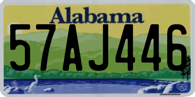 AL license plate 57AJ446