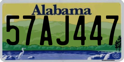 AL license plate 57AJ447