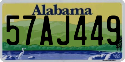 AL license plate 57AJ449