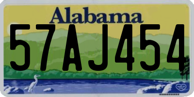 AL license plate 57AJ454