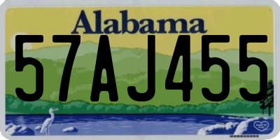 AL license plate 57AJ455