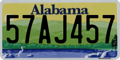 AL license plate 57AJ457