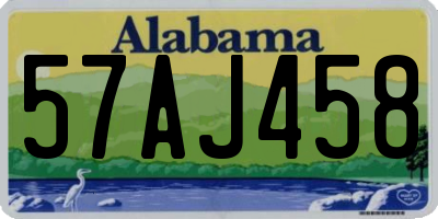 AL license plate 57AJ458