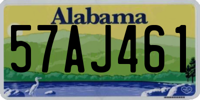 AL license plate 57AJ461