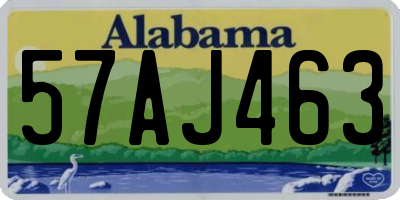 AL license plate 57AJ463