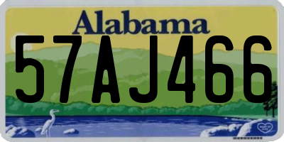 AL license plate 57AJ466
