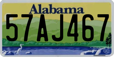 AL license plate 57AJ467