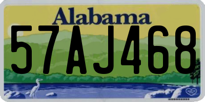 AL license plate 57AJ468
