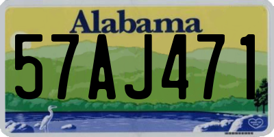AL license plate 57AJ471