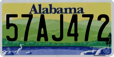AL license plate 57AJ472
