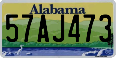 AL license plate 57AJ473