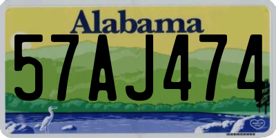 AL license plate 57AJ474