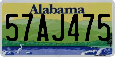 AL license plate 57AJ475