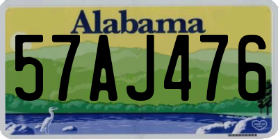 AL license plate 57AJ476