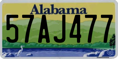AL license plate 57AJ477