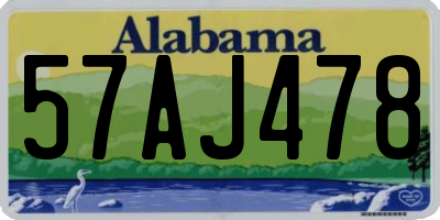 AL license plate 57AJ478