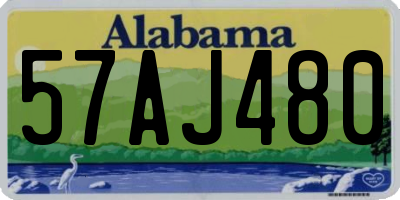 AL license plate 57AJ480