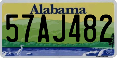 AL license plate 57AJ482