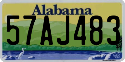AL license plate 57AJ483