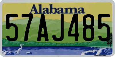 AL license plate 57AJ485