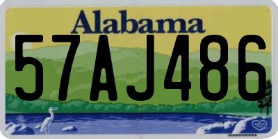 AL license plate 57AJ486