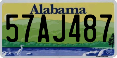AL license plate 57AJ487