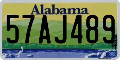 AL license plate 57AJ489