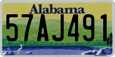 AL license plate 57AJ491