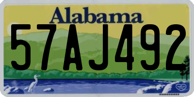AL license plate 57AJ492