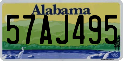 AL license plate 57AJ495