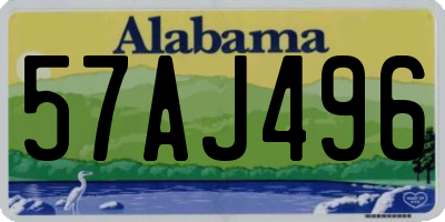 AL license plate 57AJ496