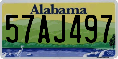 AL license plate 57AJ497