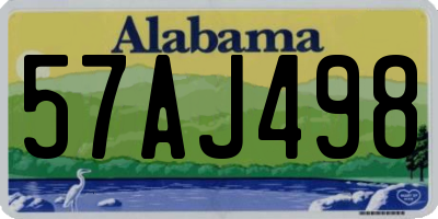 AL license plate 57AJ498