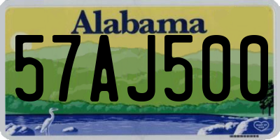 AL license plate 57AJ500