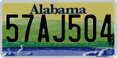 AL license plate 57AJ504