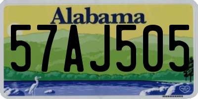 AL license plate 57AJ505