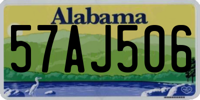 AL license plate 57AJ506
