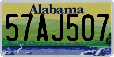 AL license plate 57AJ507