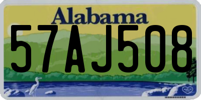 AL license plate 57AJ508