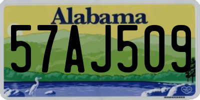 AL license plate 57AJ509