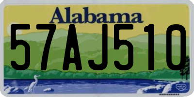 AL license plate 57AJ510