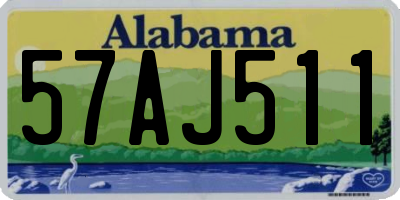 AL license plate 57AJ511