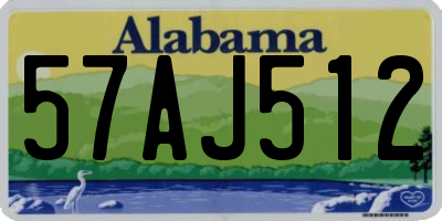 AL license plate 57AJ512