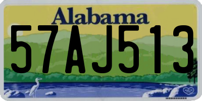 AL license plate 57AJ513