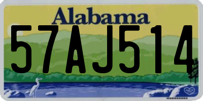 AL license plate 57AJ514