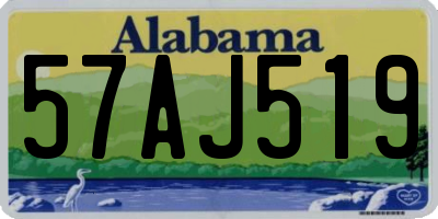 AL license plate 57AJ519
