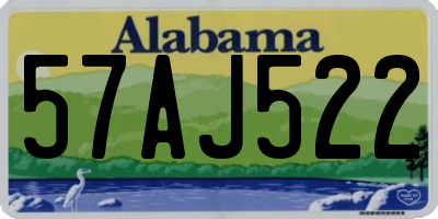 AL license plate 57AJ522