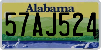 AL license plate 57AJ524