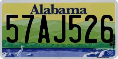 AL license plate 57AJ526